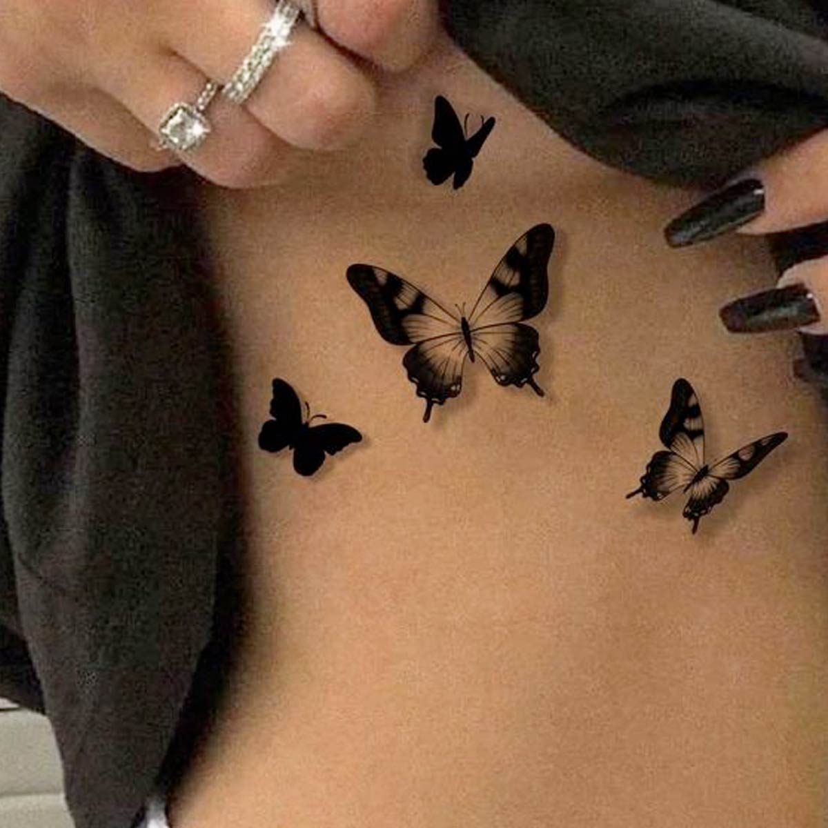 Tattoo farfalla fianco e schiena