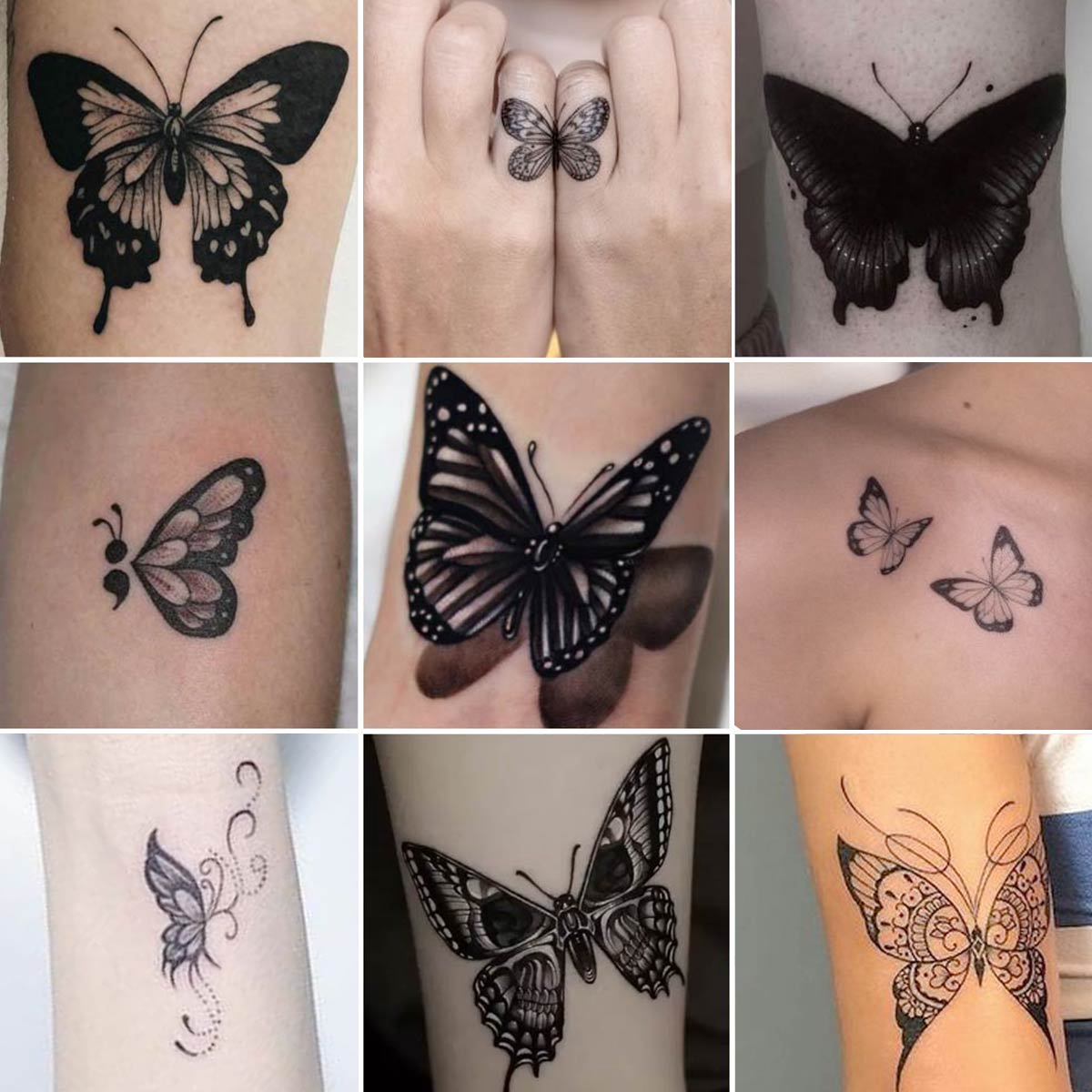 Tattoo farfalla nera