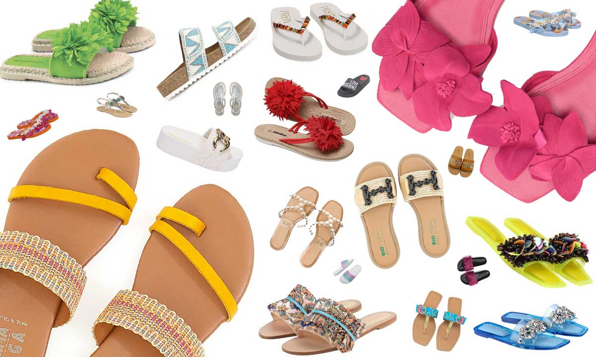 Pantofole da donna di lusso all'aperto moda spiaggia sandali estivi Hook &  Loop gomma fondo rilievo stampa scarpe da donna 2023