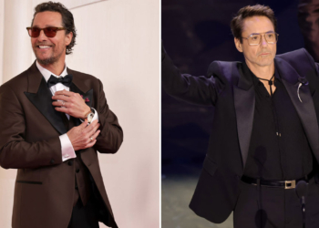 Look capelli di Robert Downey Jr. e Matthew McConaughey Oscar 2024
