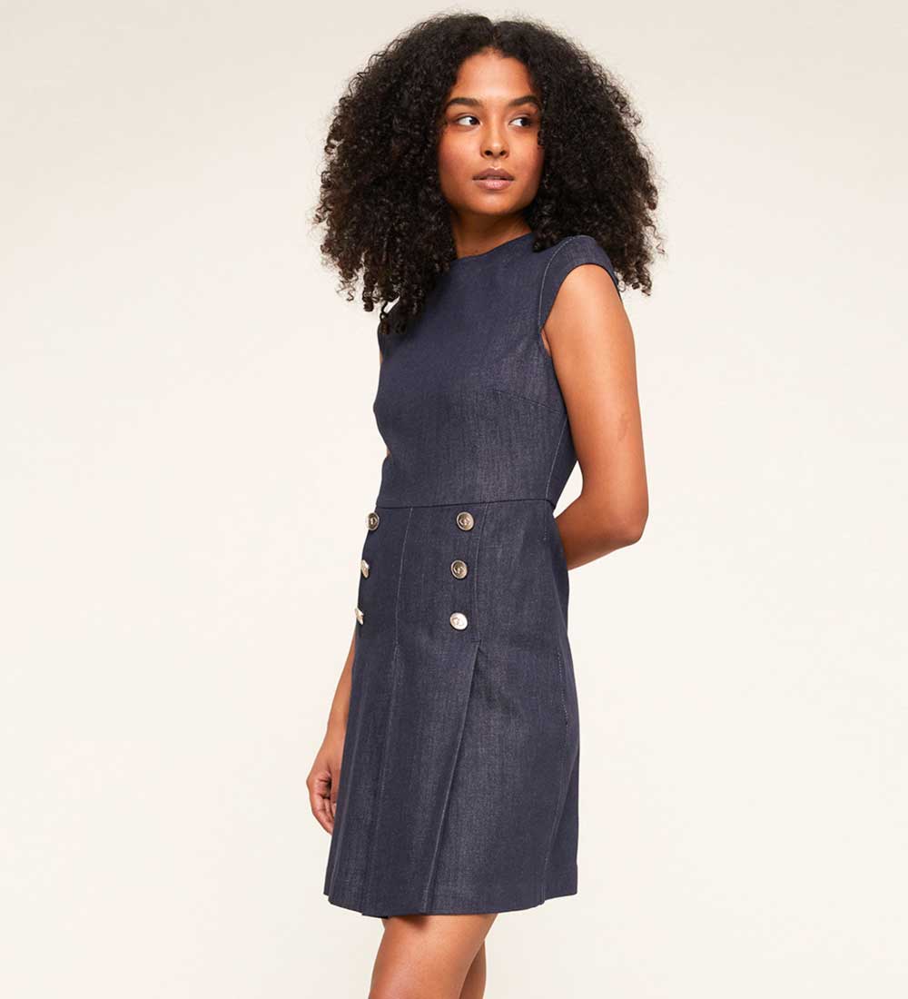 vestito corto in denim vestito corto in denim