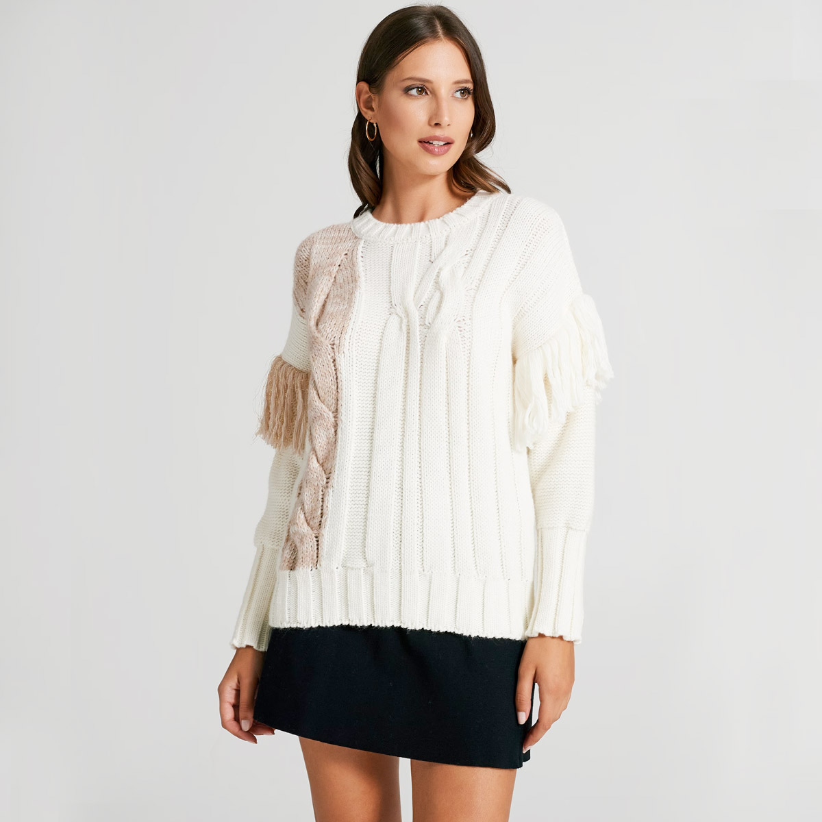 maglione bianco in lana