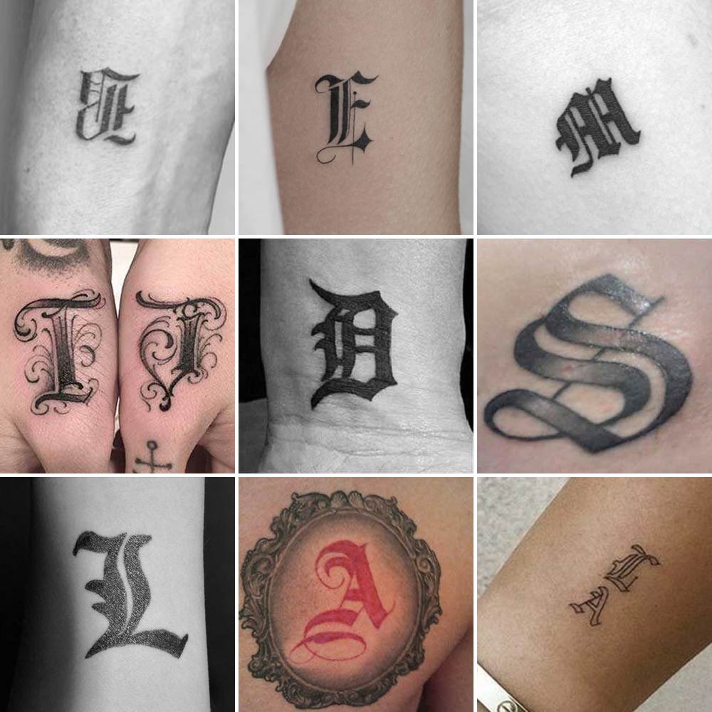 Tatuaggi lettere gotiche