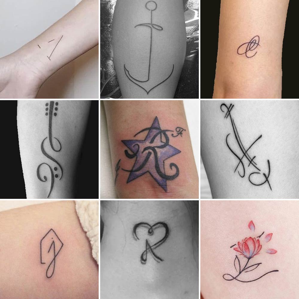 Tatuaggi lettere stilizzate