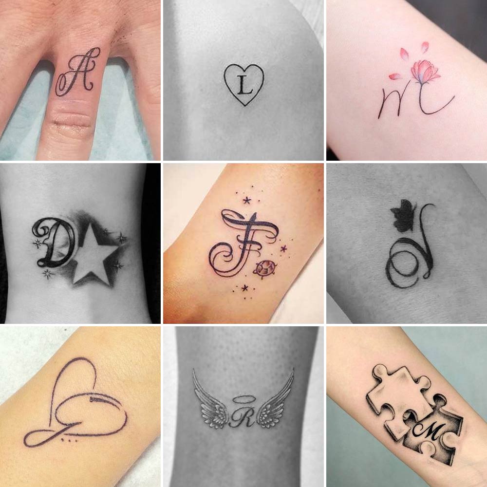 Tattoo lettere alfabeto