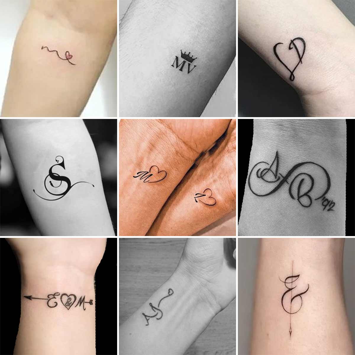 Tattoo lettere sul polso e braccio