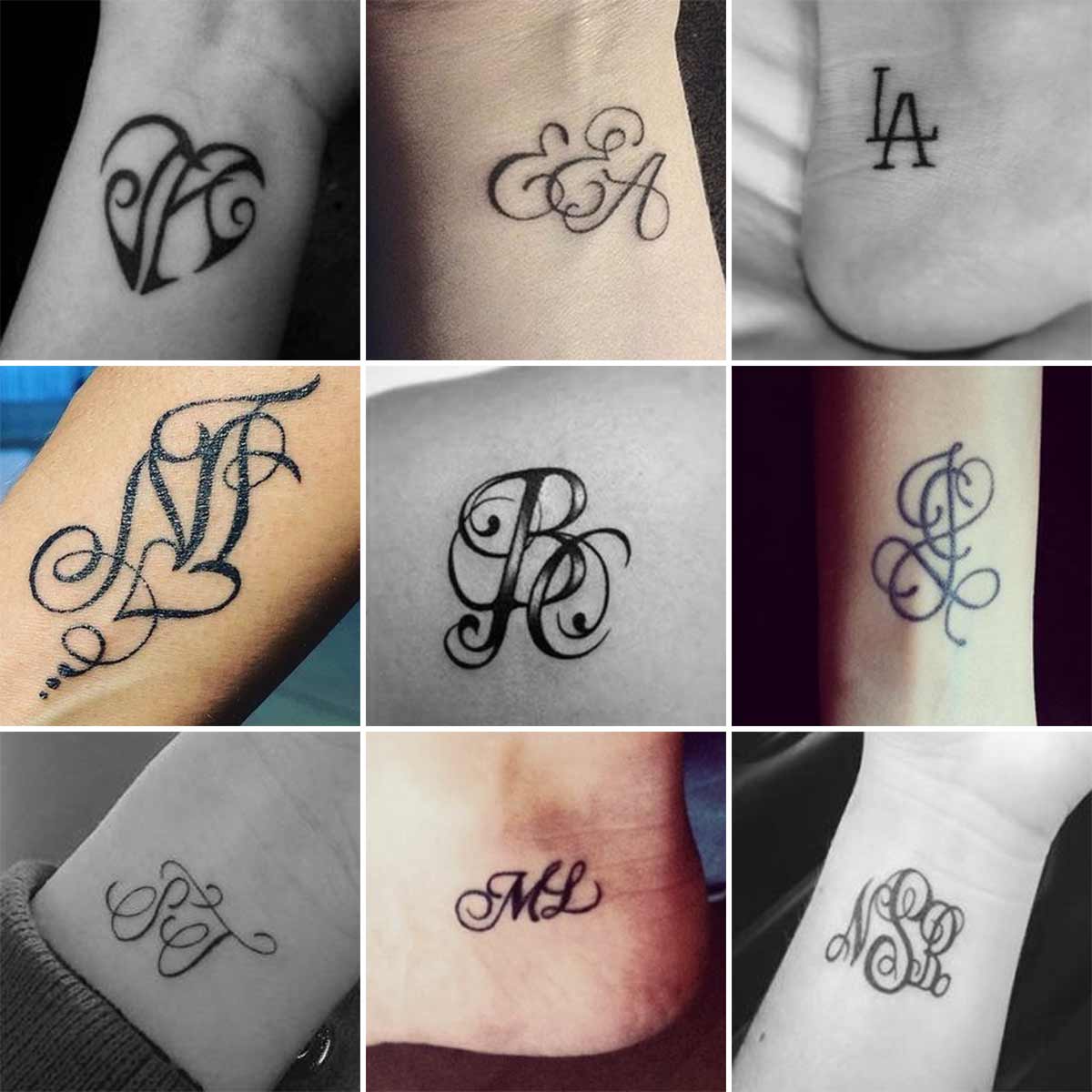 Tatuaggi lettere intrecciate