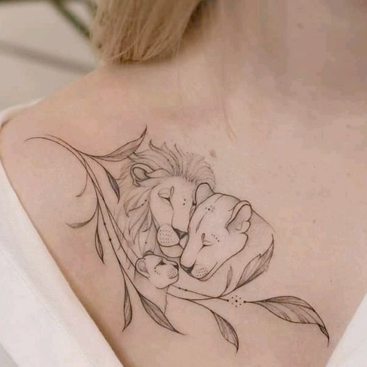 Tatuaggio famiglia leoni