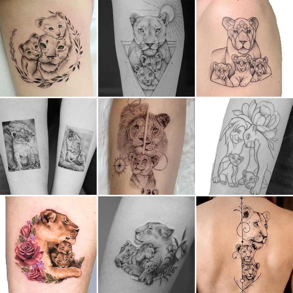 Tattoo famiglia leoni