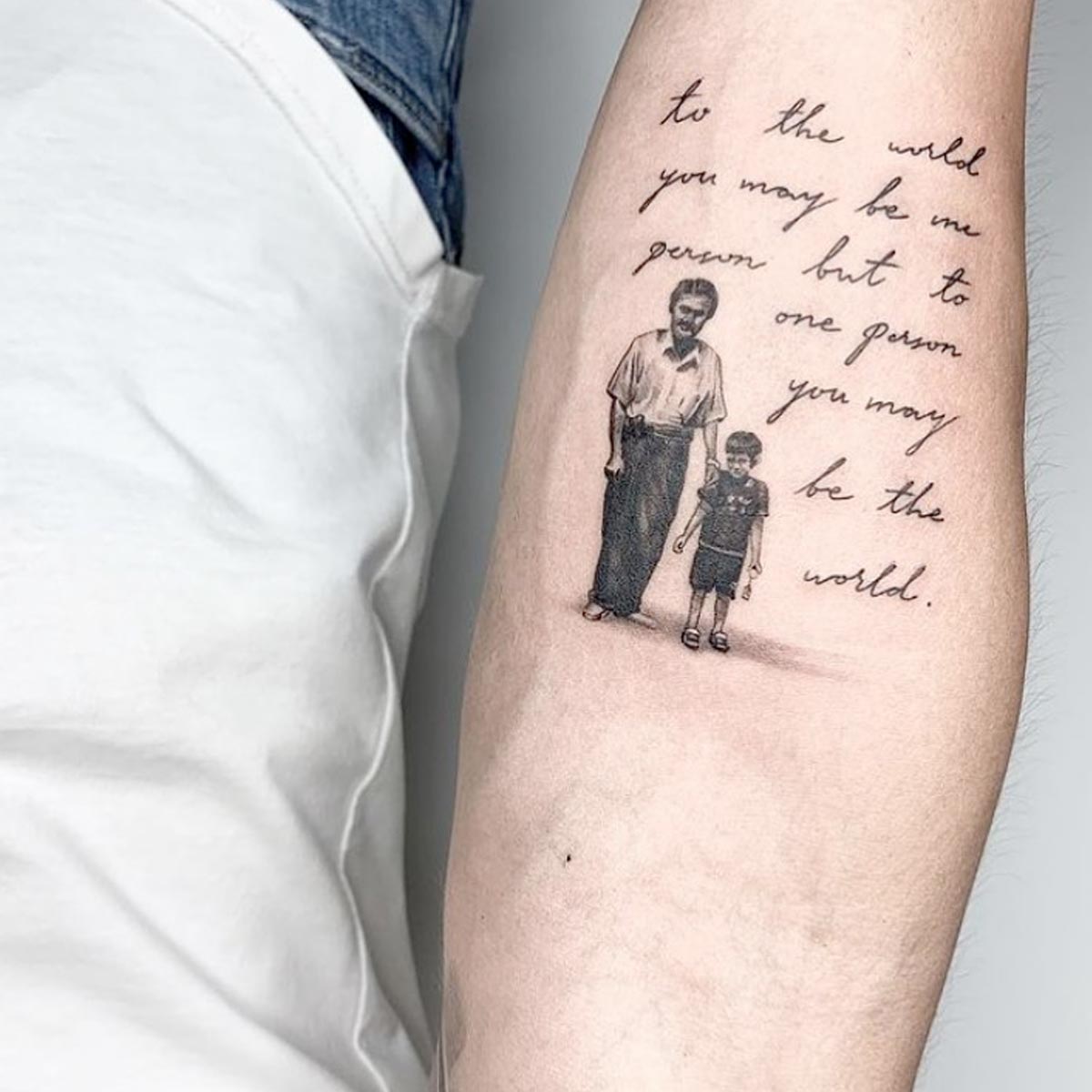 Tatuaggio frasi papà e figlio