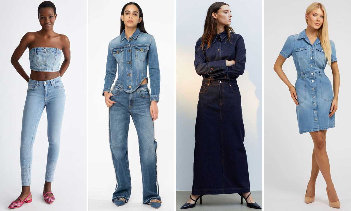 Tendenza outfit total denim 2024