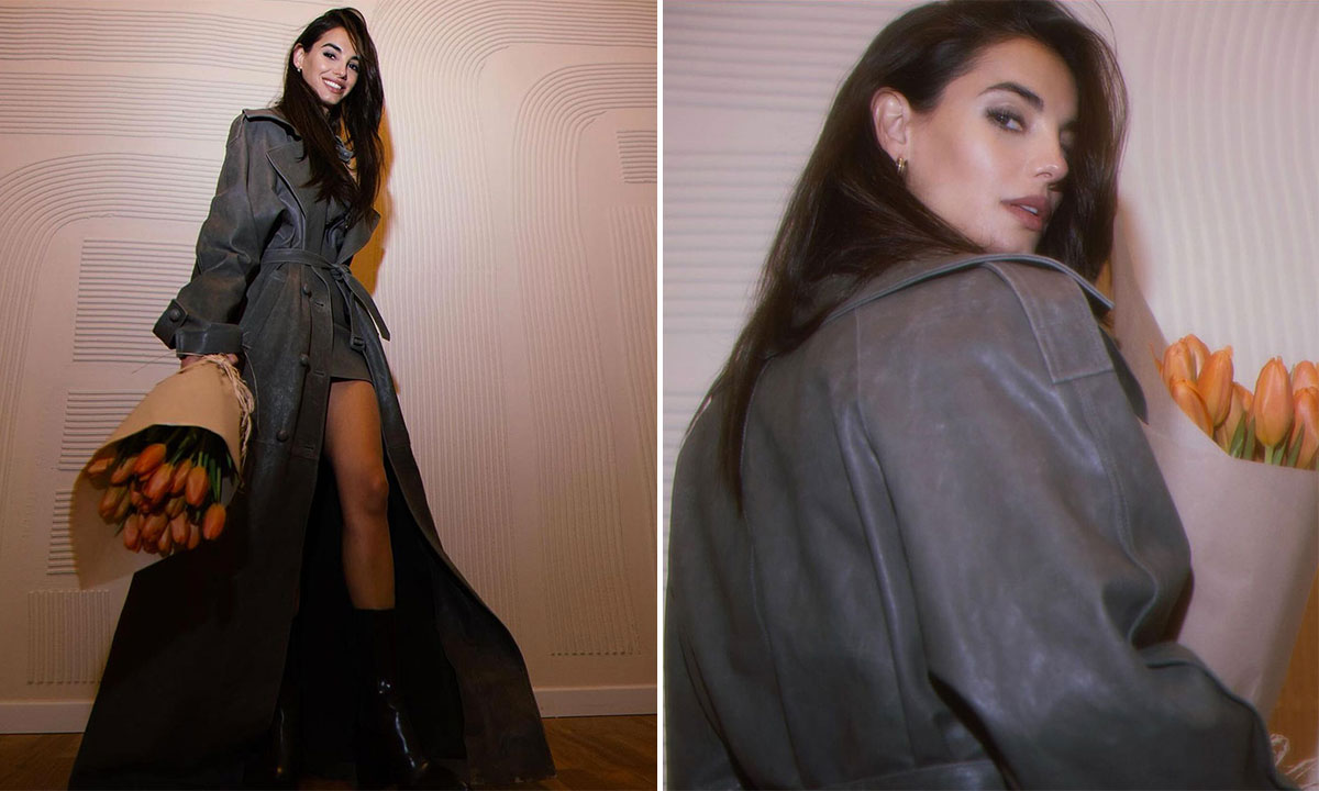 Francesca Chillemi sfoggia il cappotto grigio grintoso per l'inverno!